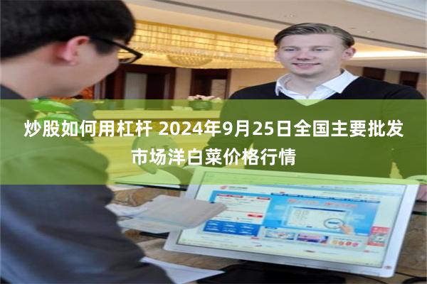 炒股如何用杠杆 2024年9月25日全国主要批发市场洋白菜价格行情