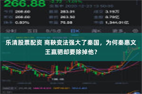 乐清股票配资 商鞅变法强大了秦国，为何秦惠文王嬴驷却要除掉他？