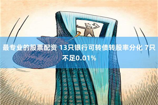 最专业的股票配资 13只银行可转债转股率分化 7只不足0.01%